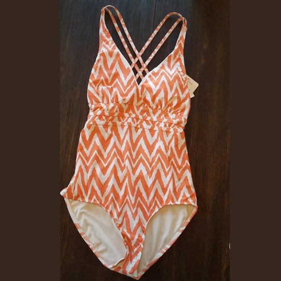 Athena Other - Athena chevron orange one piece size 10 new